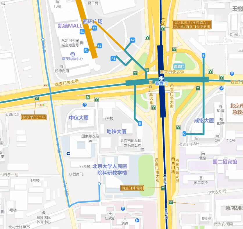 西直门地铁站出口图（西直门地铁站壁画）