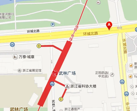 杭州地铁一号线杭州剧院哪个出口近一点（地铁1号线武林广场出口）2