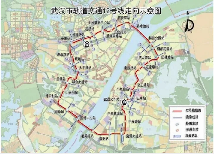 武汉地铁线路图（武汉地铁12号线全程线路图）