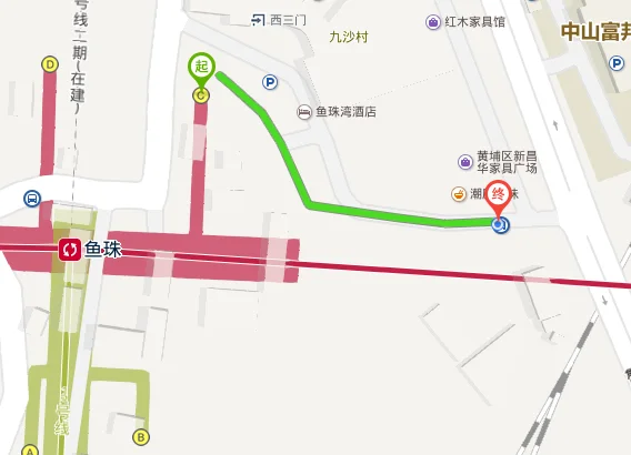 广州鱼珠地铁站边个出口有339公交站（从鱼珠地铁站那个出口到蟹山医院近）1