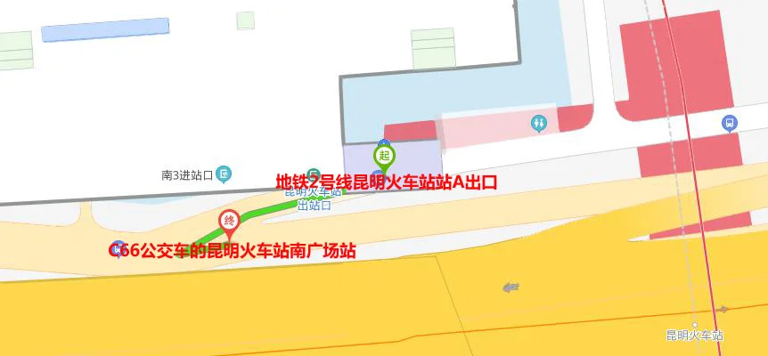 昆明火车站附近有地铁么（昆明地铁2号线离火车站多远）3