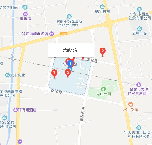 余姚高铁北站到宁波火车站(余姚地铁站)1