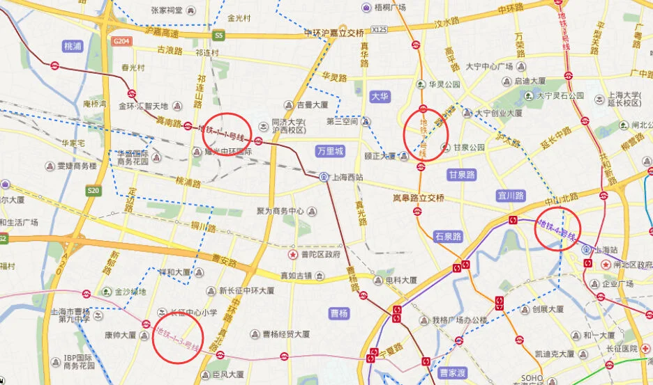 我坐地铁13号线想在金沙江路的118广场哪一站（普陀区118广场地铁几号线）3