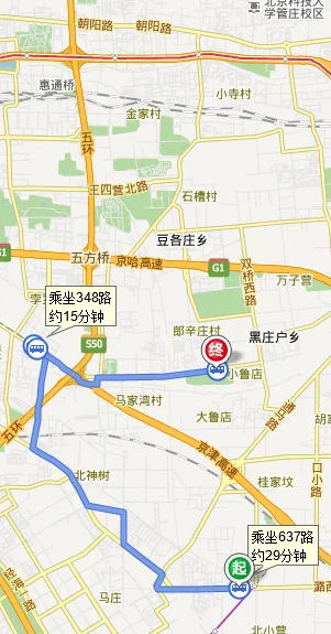 北京地铁各线路及站名（上各庄地铁站）5