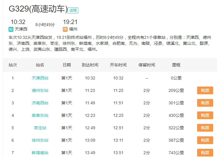 高铁时刻表（火车时刻表高铁）3