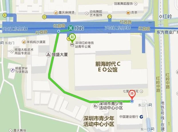 深圳红岭地铁站是属于哪个区域的(深圳红岭南地铁站A出口)2