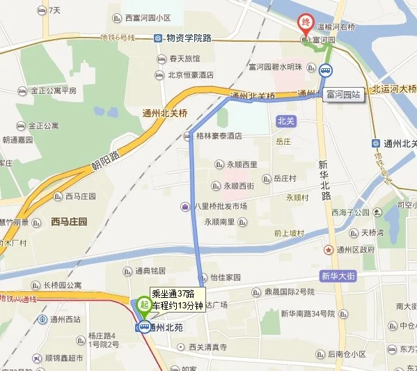 通州北苑出地铁到富河源小区怎么走（通州富河园小区的地铁站）