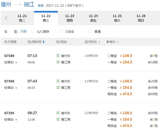 g7791高铁时刻表查询（镇江到宿州高铁时刻表）2