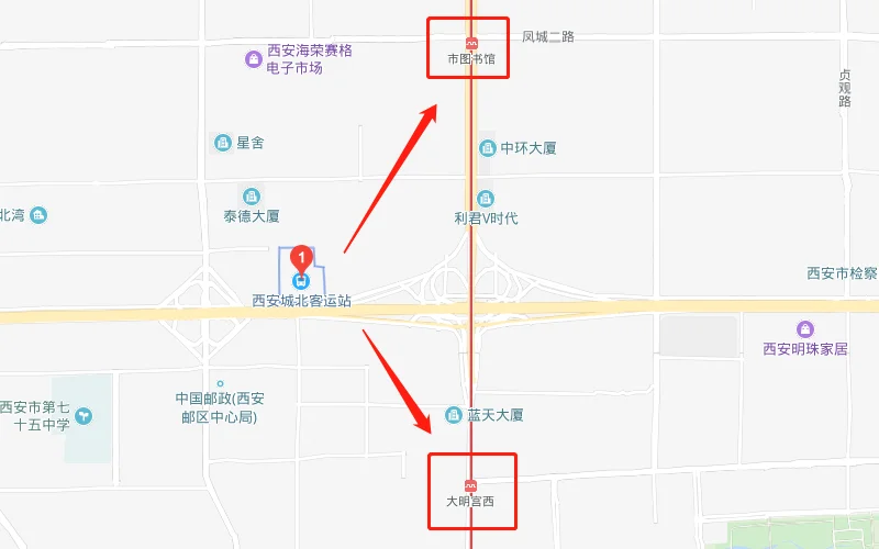 西安地铁二号线 市图书馆的首班车是几点从市图书馆-北客站7:50能到吗（西安北到市图书馆地铁站）1
