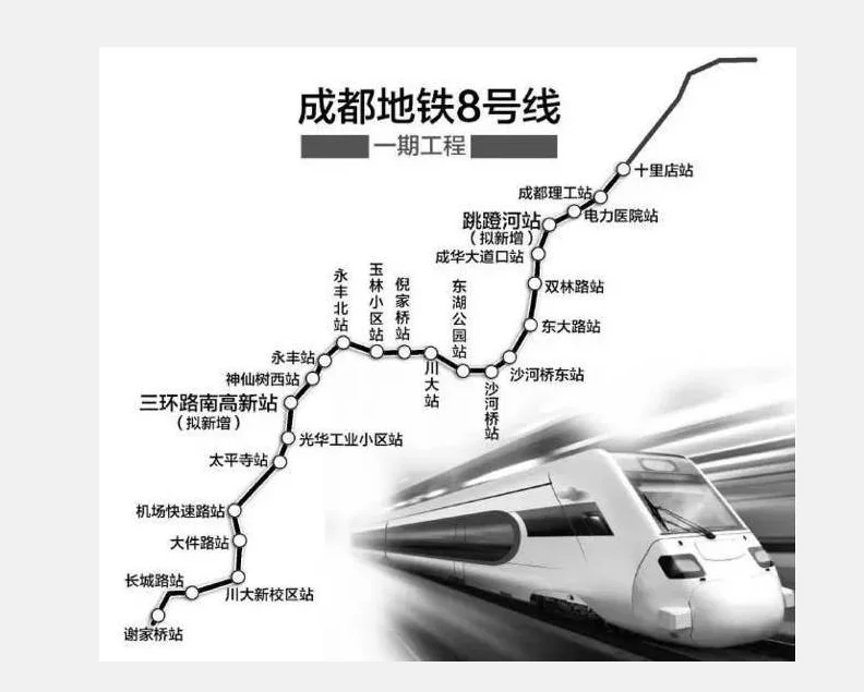 成都8号线地铁什么时候通车（成都8号地铁一共好多站）