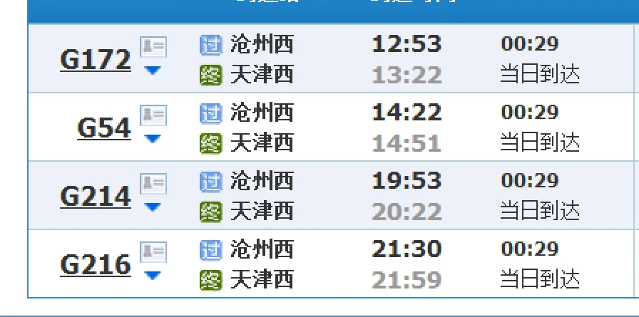 晚上从天津南到沧州西的高铁怎么没有了(沧州到天津南站高铁)2