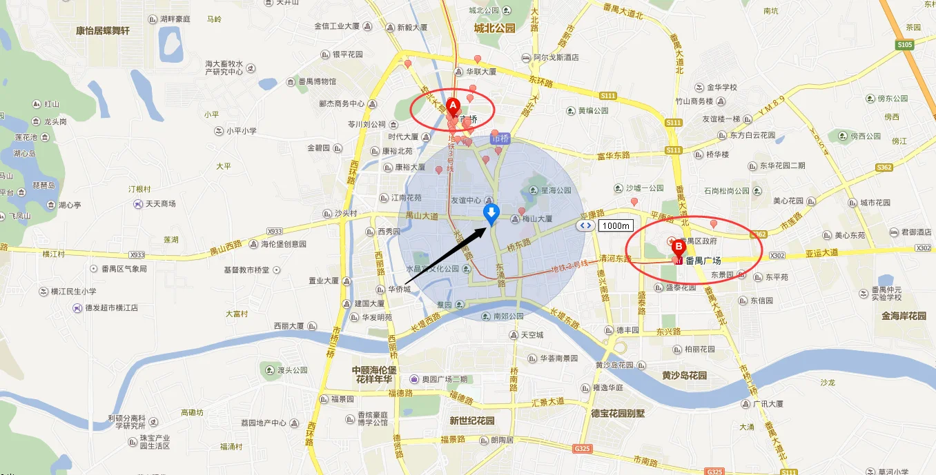 番禺地铁市桥站哪个出口附近有二路车坐（市桥街大北路在地铁哪个出口）