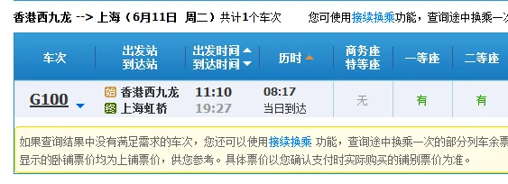 坐高铁上海到香港要多少小时（高铁上海到香港）1
