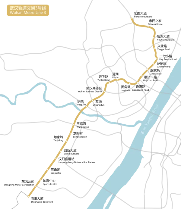 武汉地铁三号线各站点名称叫什么(武汉大华三期有地铁站吗)1
