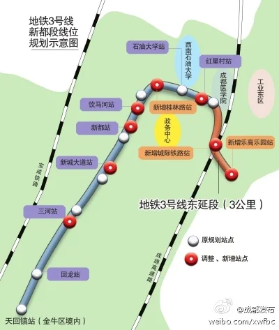 成都地铁3号线长远规划向南向北两头延伸到哪里（成都地铁3延长线）2