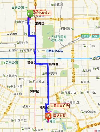 城西客运站（西南门）到西安音乐厅怎么走（西安音乐厅地址坐地铁）