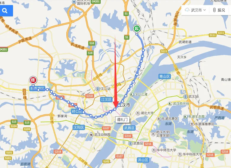 武汉轻轨21号线微服通车没有（武汉21号线地铁如何换1号线）