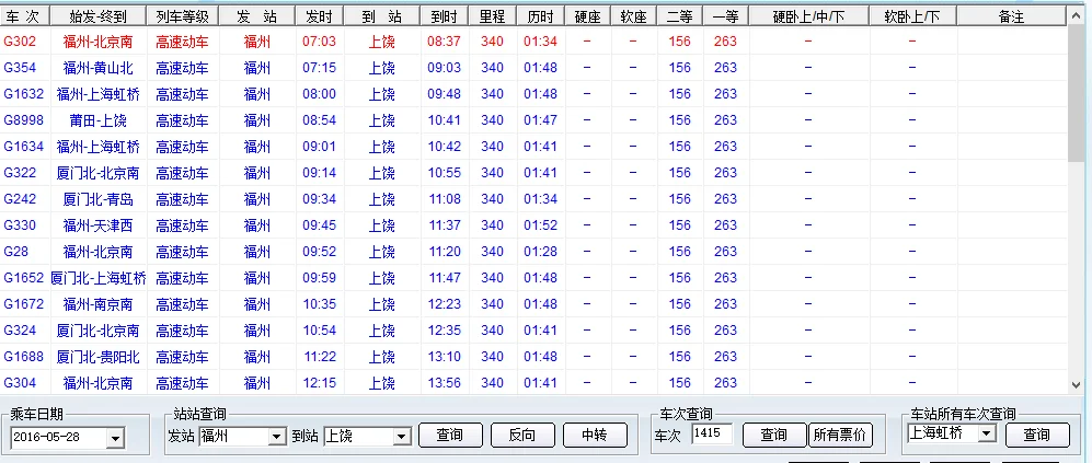 明天福州到上饶的高铁g330始发站是福州北还是福州南（福州到上饶高铁时刻表）3
