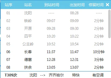 有长春站不经过哈尔滨到齐齐哈尔火车吗（长春到齐齐哈尔高铁）