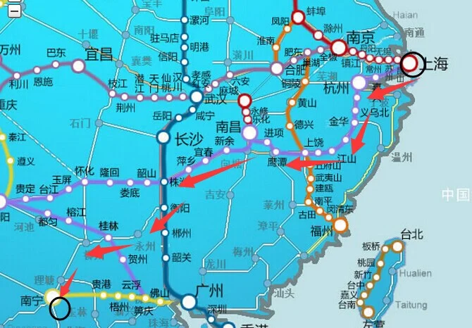 高铁g1503时刻表停靠哪些站(南昌到南宁高铁)2