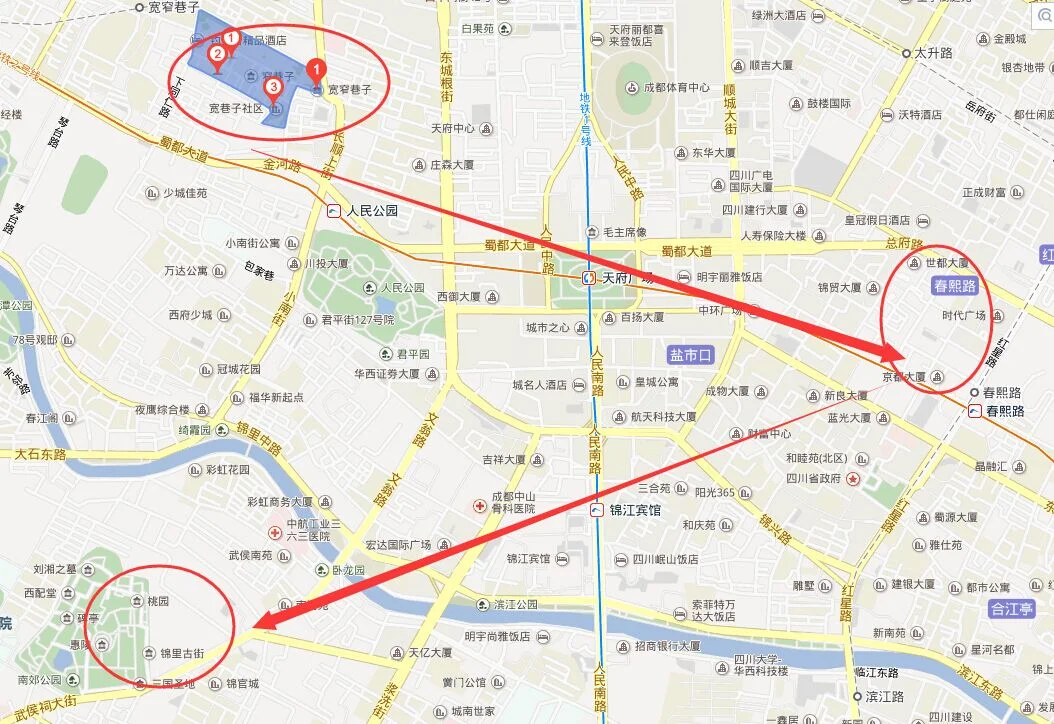 成都东火车站到锦里坐地铁二号线到哪(锦里哪个地铁站)2