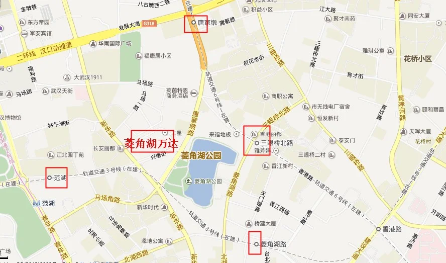 武汉地铁3号线菱角湖万达广场从哪个口出（几号地铁到菱角湖万达广场）