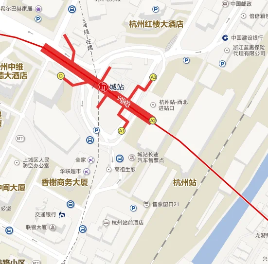 杭州地铁一号线途径哪几站(杭州站地铁1号)4