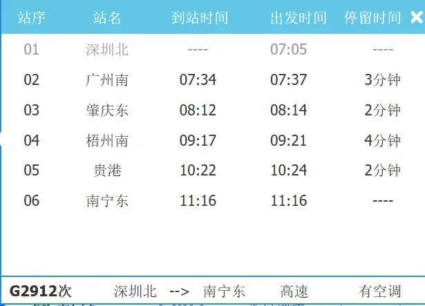 广东佛山有没有高铁到广西南宁呢（南宁东到佛山西的高铁）2