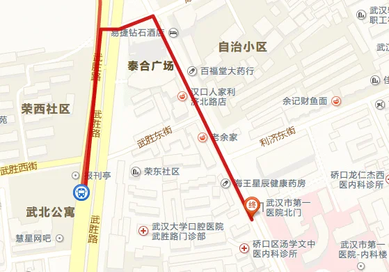 武汉第一医院坐地铁在那里下（青年路地铁站到武汉第一医院）