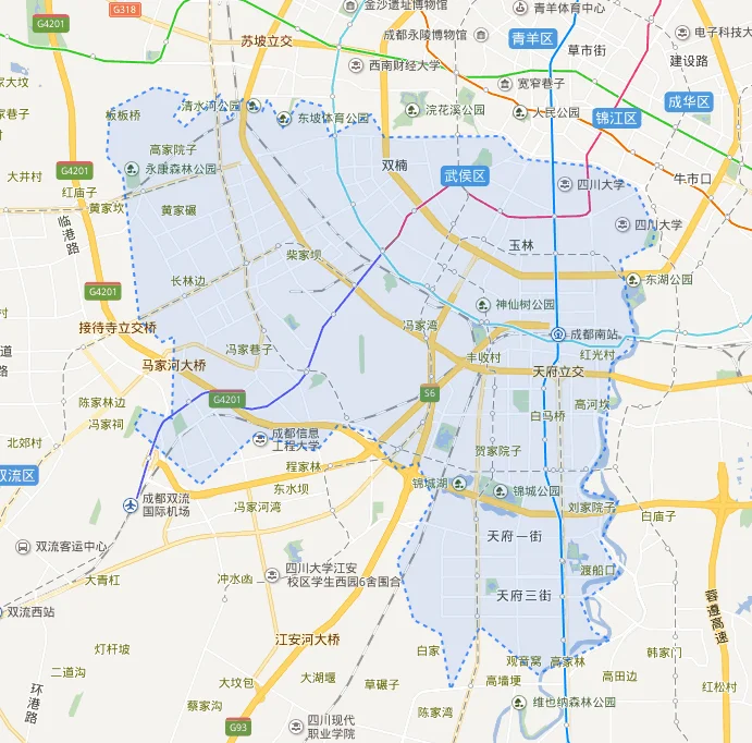 现在离我最近的地铁站（武侯区力德广场附近的地铁站）