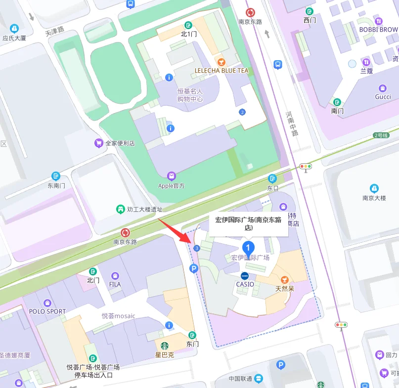 上海地铁2号线中山公园站各个出口有什么(宏伊广场地铁几号口)4