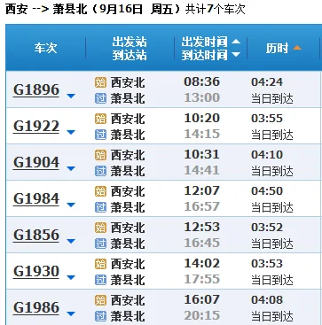 g1887高铁南京南至西安北途经哪些站（萧县北到西安高铁）3