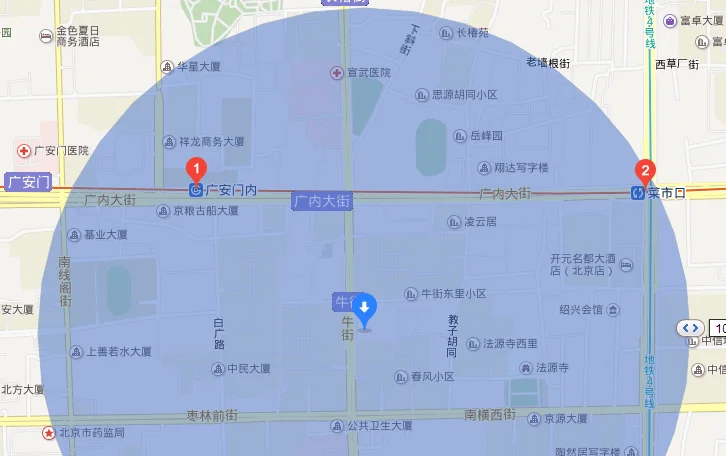 牛街附近的地铁站点（到牛街是哪个地铁站）1