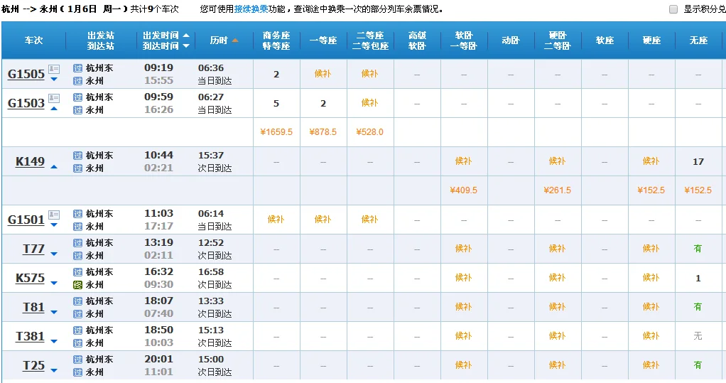 杭州到永州的高铁什么时候开通票价多少（杭州永州高铁）