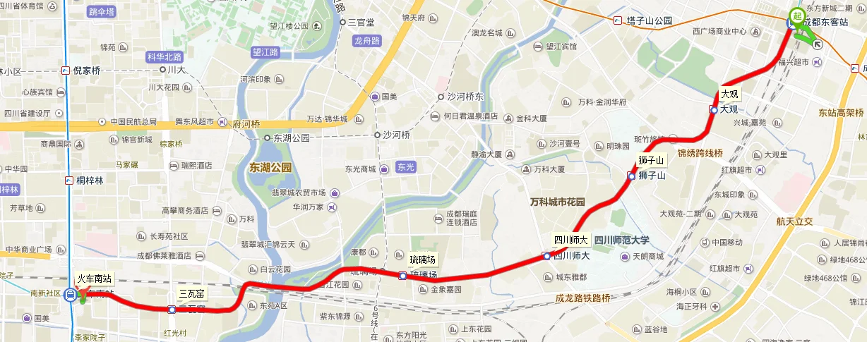 从成都东站坐地铁到成都火车站南站应该坐地铁几号线(成都东站有到火车南站的地铁不)3