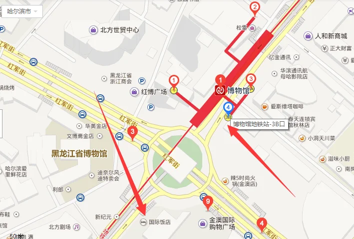 哈尔滨地铁1号线沿途的地下空间有哪些（哈尔滨地铁博物馆出口）