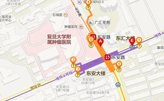 去上海龙华坐地铁4号线东安路几号出口(东安路地铁出口)1