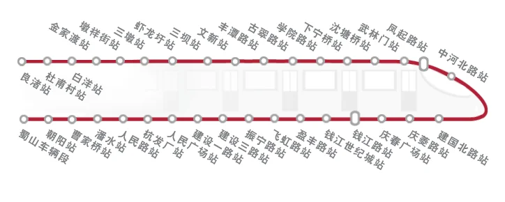 杭州地铁2号途径那几个站（杭州东宁路地铁几号线）5