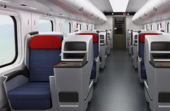 高铁一车厢多少排座位(铁路车厢)1