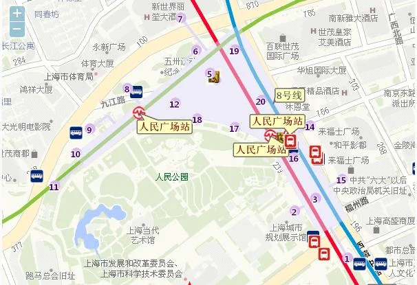 上海地铁人民广场站各个出口对应的路是什么（人民大道100号地铁出口）2