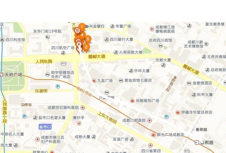 成都地铁二号线春熙路地铁站在哪个位置(春熙路全季酒店地铁哪个出口)3