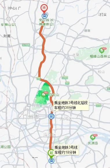 广州白云机场到番禺的路线（白云机场到大石的地铁站）4