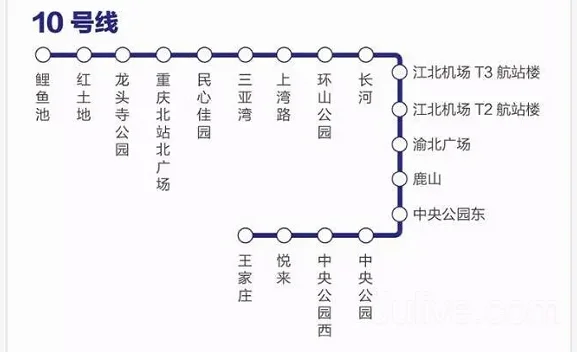 重庆轻轨10号线的线路（重庆地铁10号线南湖路出口）4