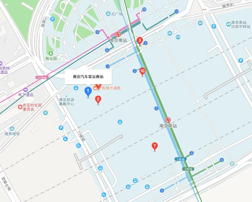 南京汽车客运站和南京葛塘站分别在几号线地铁线（南京汽车站地铁一号线）