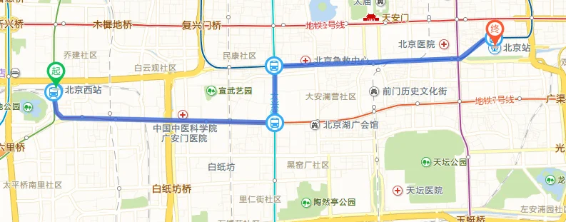北京西站到北京站地铁换几号线(地铁北京西到北京火车站)3