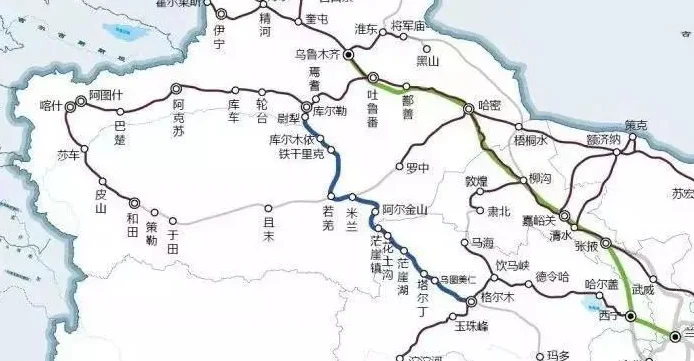 格库铁路中间几个站（库格铁路尉犁）2