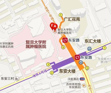 去上海龙华坐地铁4号线东安路几号出口(东安路地铁出口)2