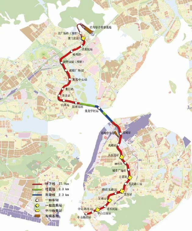 厦门机场有地铁1号线吗（厦门1号线地铁线路图）