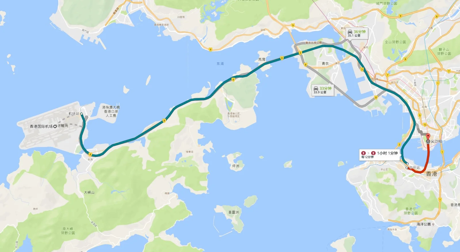 香港机场到尖沙咀可以坐地铁吗(香港机场到尖沙嘴地铁)2