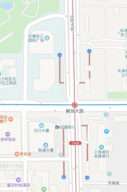 长春地铁一号线站点（长春地铁进出口位置图）4